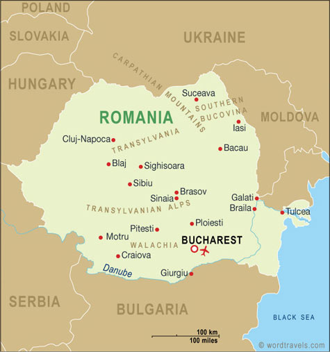 romanya haritasi
